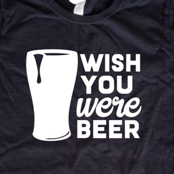 Wiish You Were Beer ladies contour fitted t-shirt - Picture 2 of 3